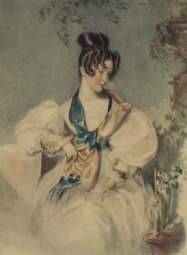 Clarissa Trant 1829年由David MacliseFrontispet转C.GLuard编辑,Clarissa Trant1800-1832杂志(London1924),见ERO库
